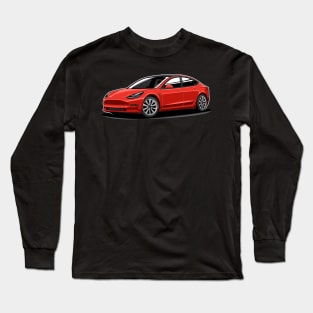 Model 3 (Red) Long Sleeve T-Shirt